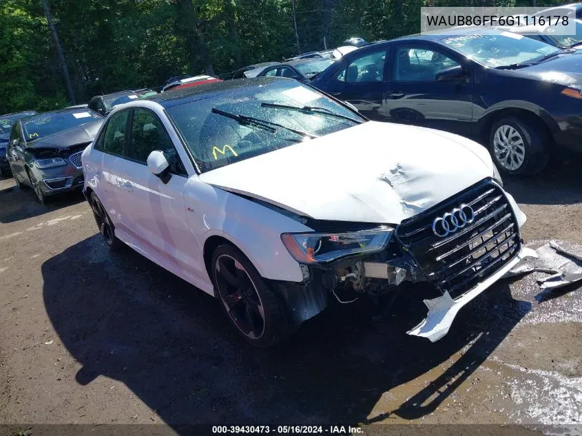 WAUB8GFF6G1116178 2016 Audi A3 2.0T Premium