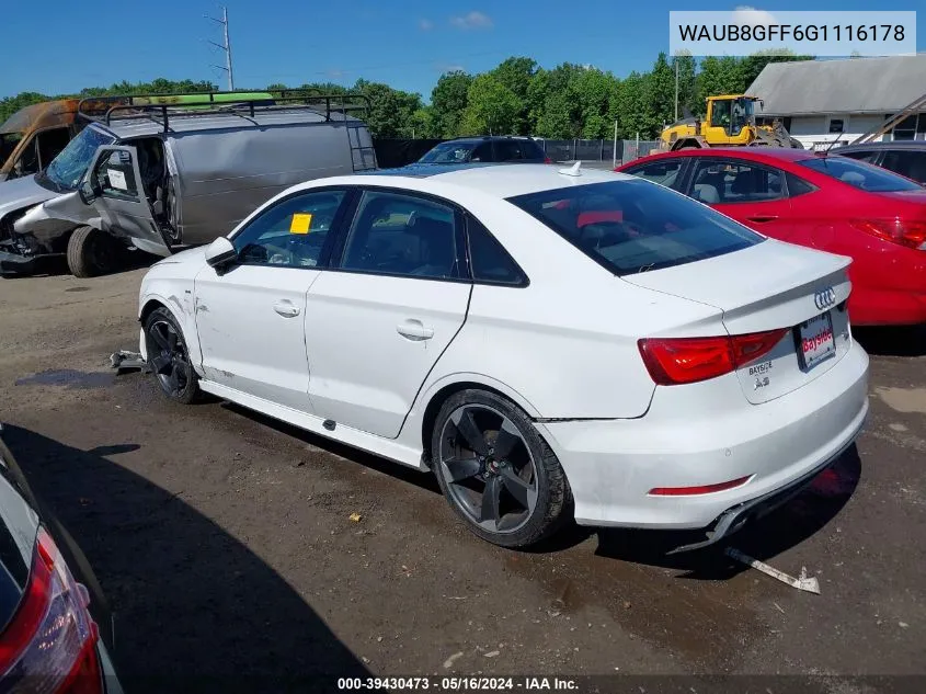 WAUB8GFF6G1116178 2016 Audi A3 2.0T Premium