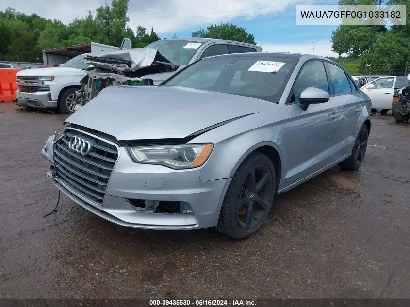 2016 Audi A3 1.8T Premium VIN: WAUA7GFF0G1033182 Lot: 39435530