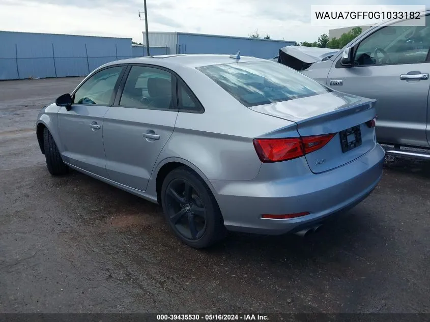 WAUA7GFF0G1033182 2016 Audi A3 1.8T Premium