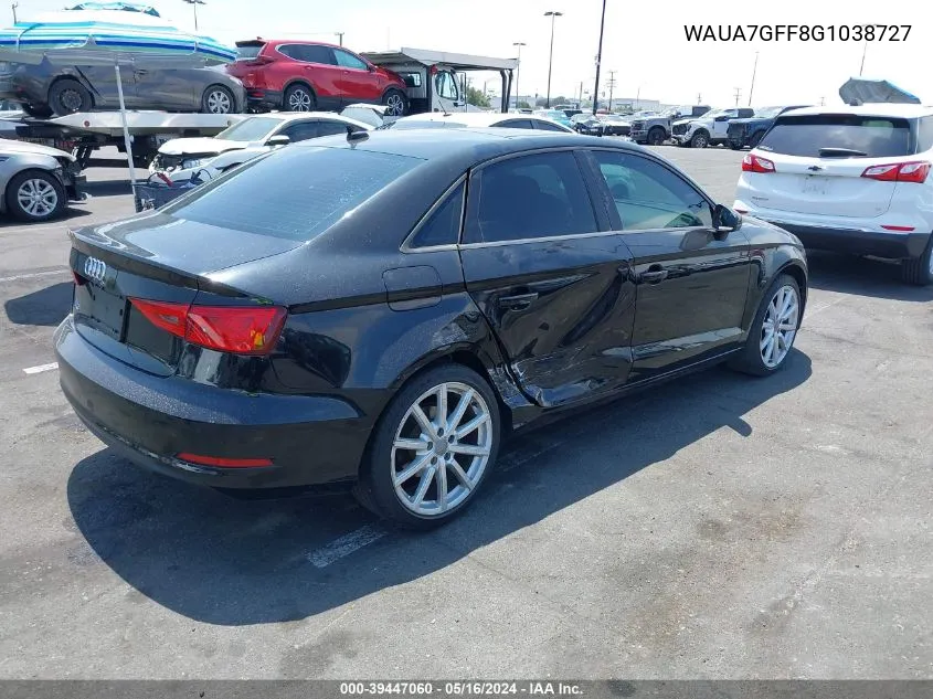 WAUA7GFF8G1038727 2016 Audi A3 1.8T Premium