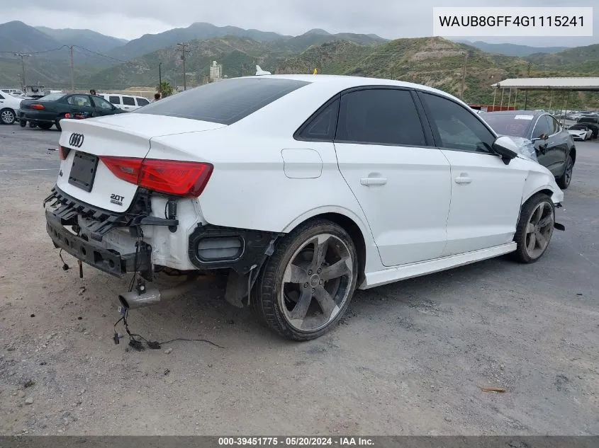 WAUB8GFF4G1115241 2016 Audi A3 Premium