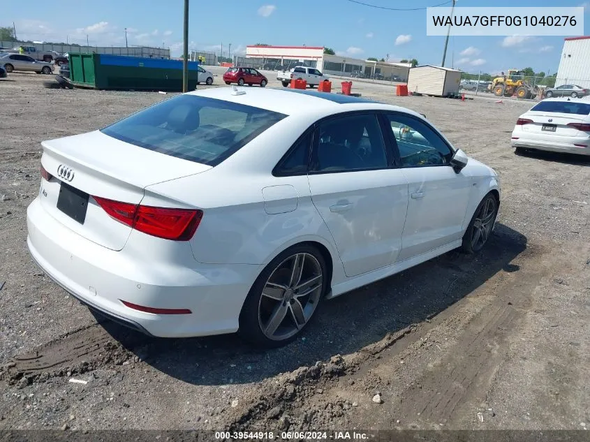 WAUA7GFF0G1040276 2016 Audi A3 1.8T Premium