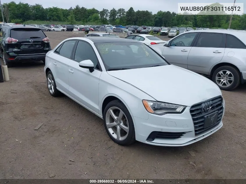 WAUB8GFF3G1116512 2016 Audi A3 2.0T Premium