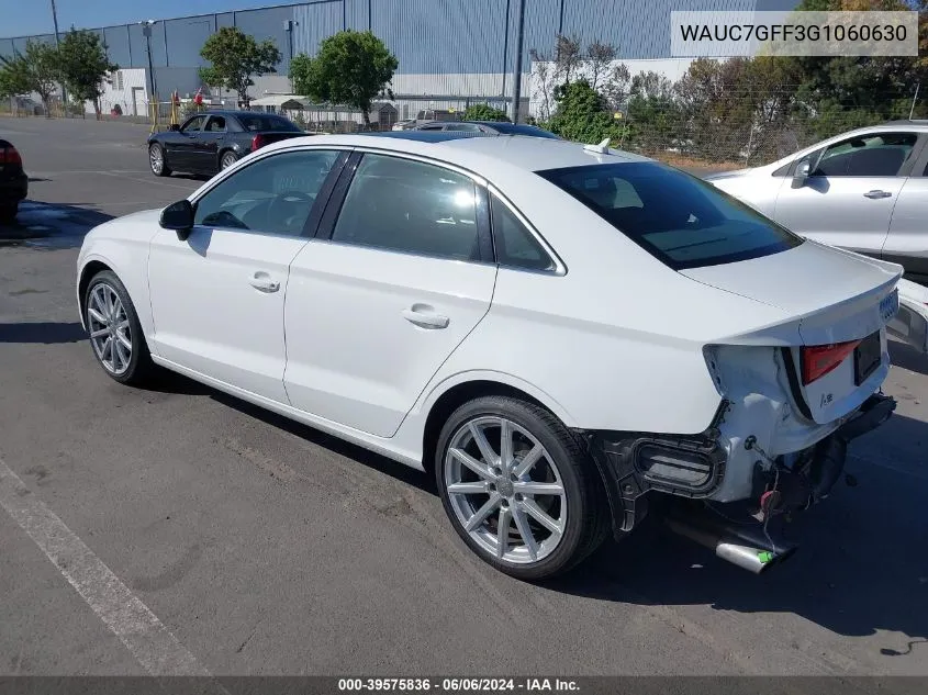 2016 Audi A3 1.8T Premium VIN: WAUC7GFF3G1060630 Lot: 39575836