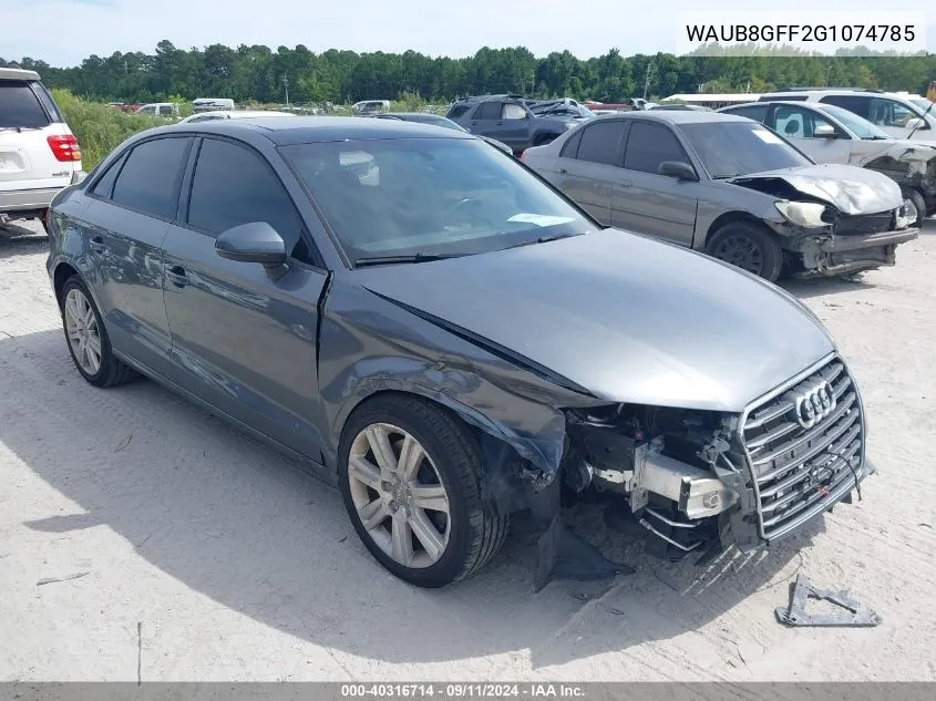 WAUB8GFF2G1074785 2016 Audi A3 2.0T Premium