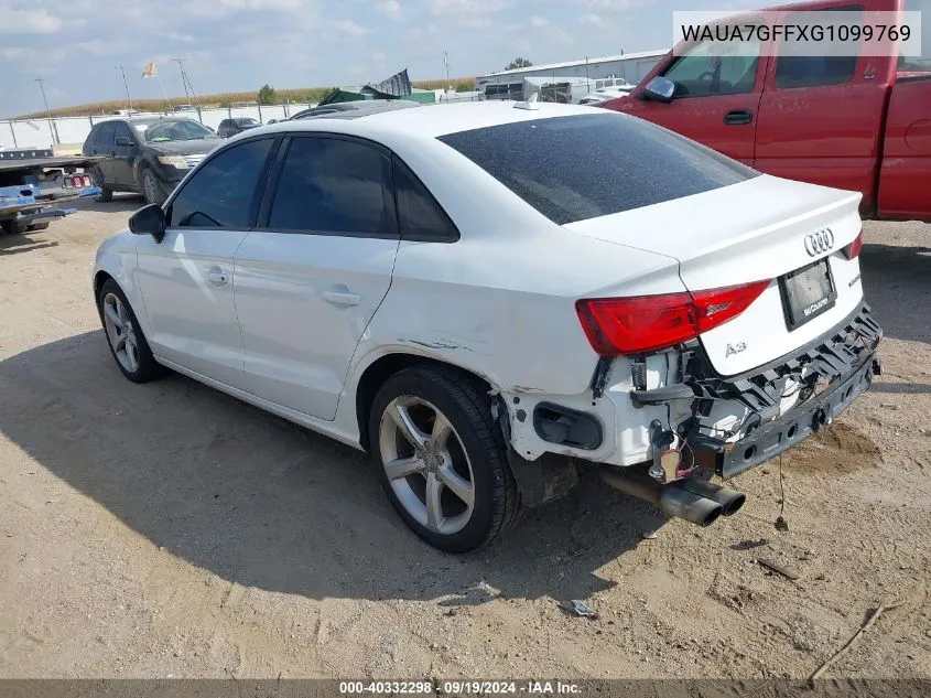 2016 Audi A3 1.8T Premium VIN: WAUA7GFFXG1099769 Lot: 40332298