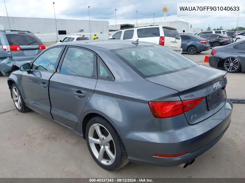 WAUA7GFF9G1040633 2016 Audi A3 1.8T Premium