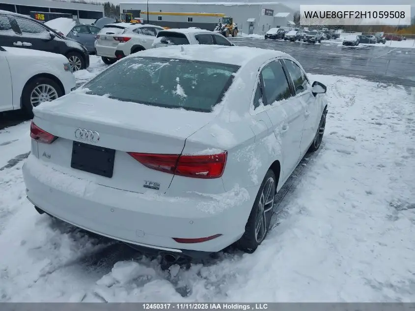 WAUE8GFF2H1059508 2017 Audi A3 Progressiv