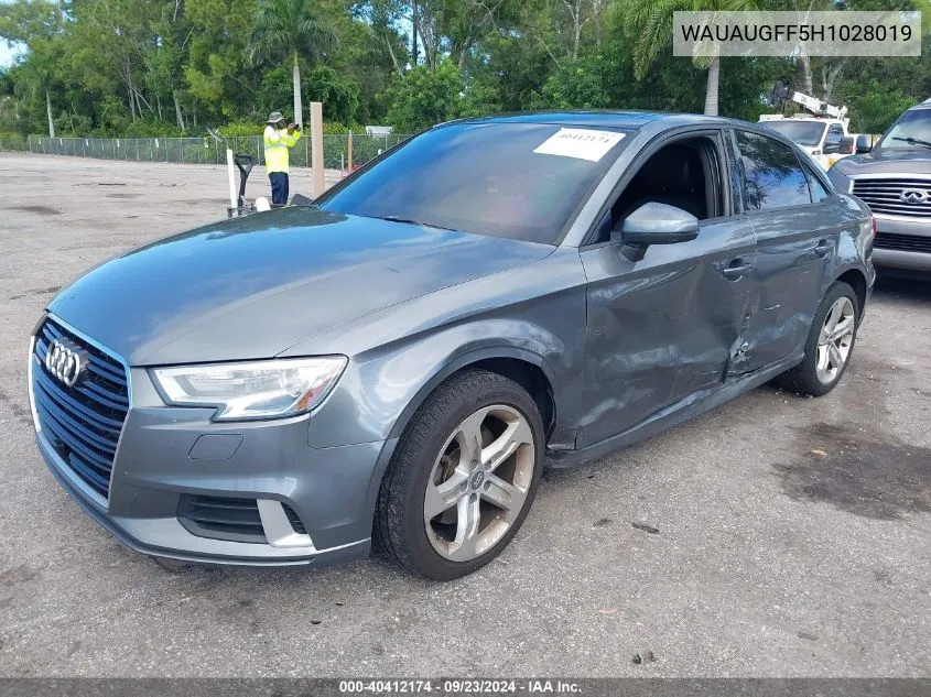 WAUAUGFF5H1028019 2017 Audi A3 Premium