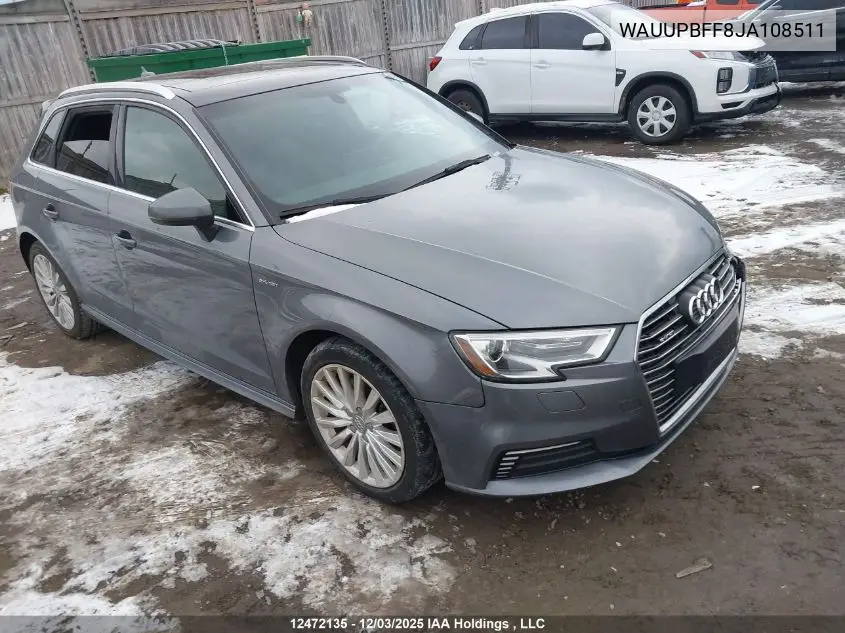 WAUUPBFF8JA108511 2018 Audi A3 E-Tron