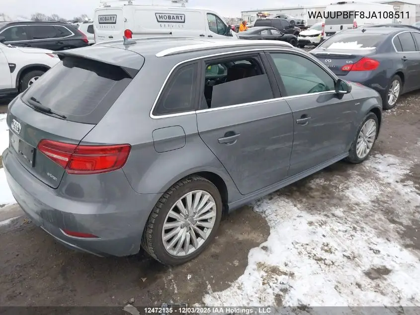 WAUUPBFF8JA108511 2018 Audi A3 E-Tron