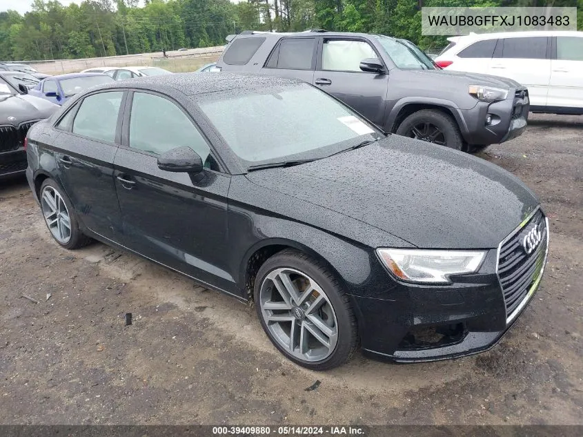 WAUB8GFFXJ1083483 2018 Audi A3 2.0T Premium/2.0T Tech Premium