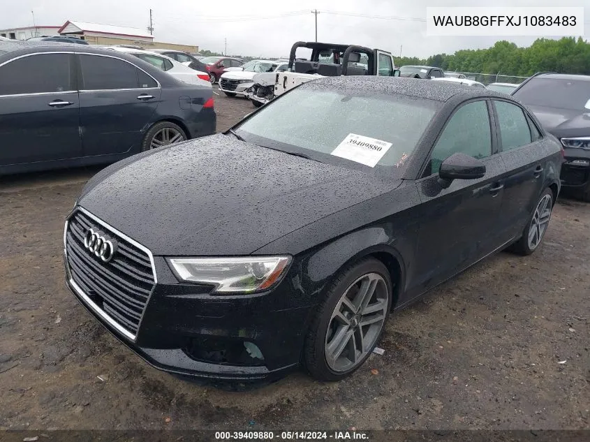 WAUB8GFFXJ1083483 2018 Audi A3 2.0T Premium/2.0T Tech Premium