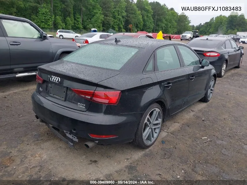 WAUB8GFFXJ1083483 2018 Audi A3 2.0T Premium/2.0T Tech Premium