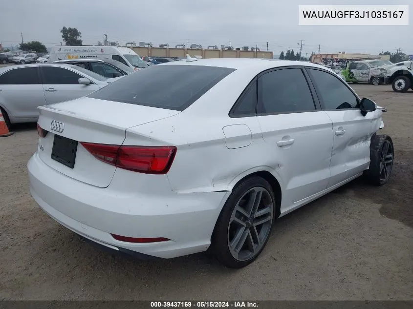 WAUAUGFF3J1035167 2018 Audi A3 2.0T Premium/2.0T Tech Premium