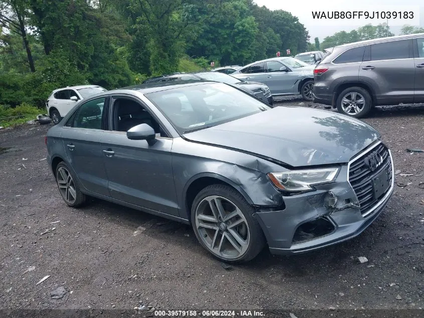 2018 Audi A3 2.0T Premium/2.0T Tech Premium VIN: WAUB8GFF9J1039183 Lot: 39579158