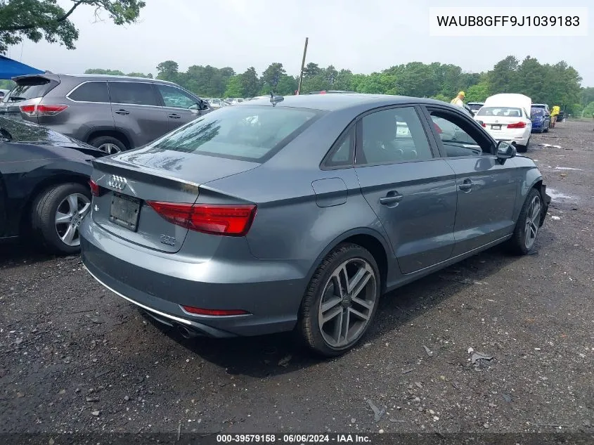 2018 Audi A3 2.0T Premium/2.0T Tech Premium VIN: WAUB8GFF9J1039183 Lot: 39579158