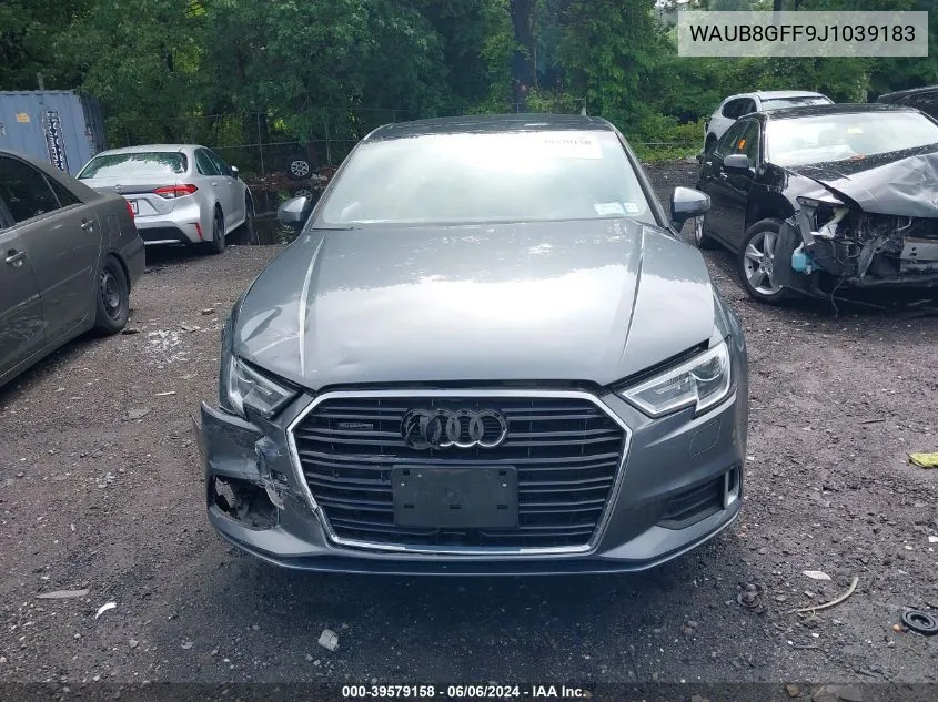 2018 Audi A3 2.0T Premium/2.0T Tech Premium VIN: WAUB8GFF9J1039183 Lot: 39579158