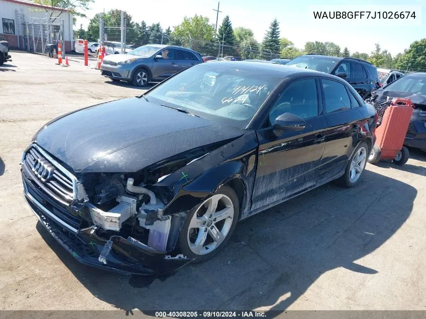 WAUB8GFF7J1026674 2018 Audi A3 Premium