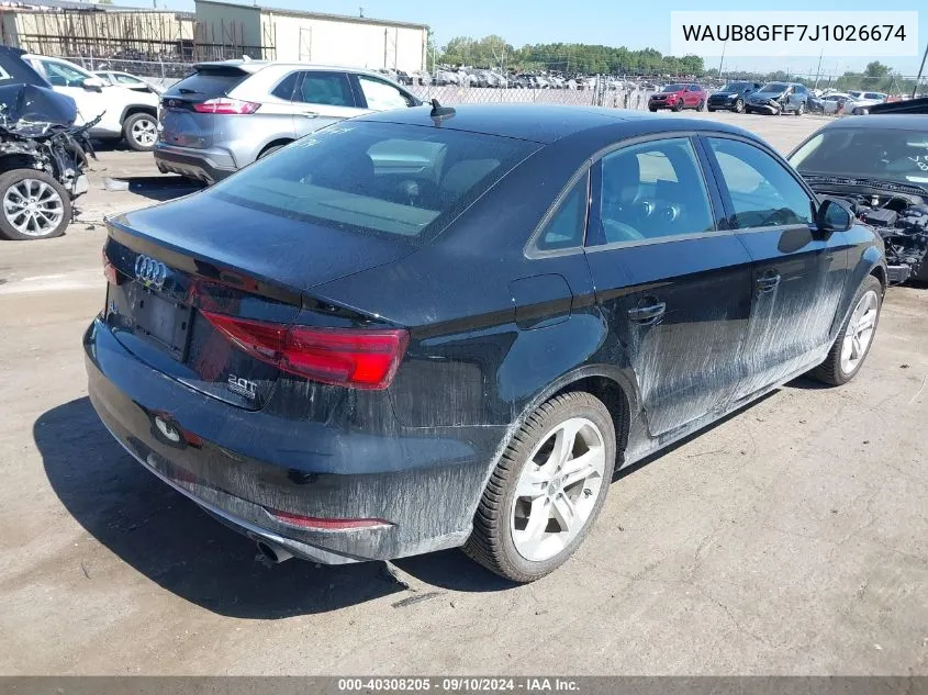 2018 Audi A3 Premium VIN: WAUB8GFF7J1026674 Lot: 40308205