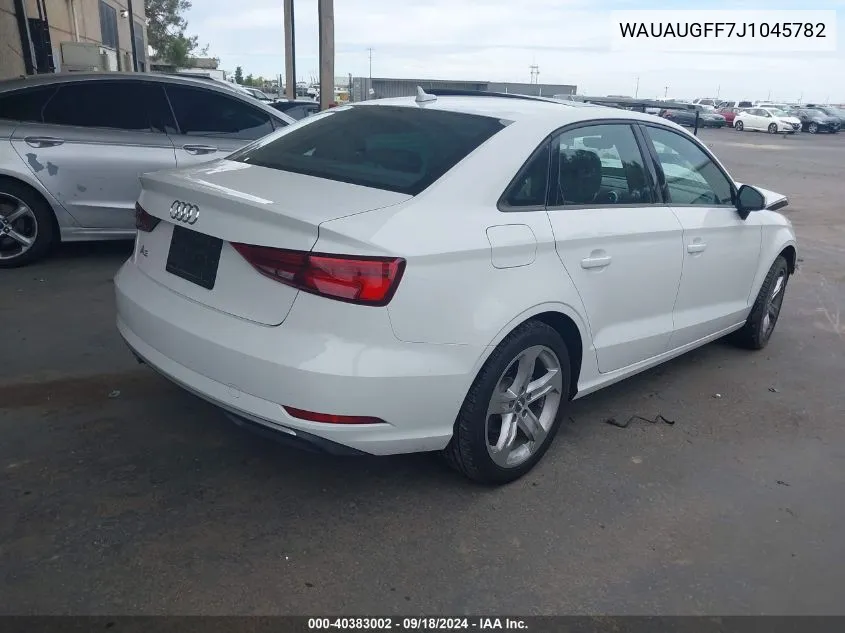 2018 Audi A3 Premium VIN: WAUAUGFF7J1045782 Lot: 40383002