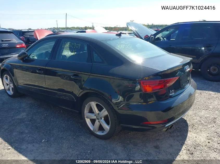 WAUAUGFF7K1024416 2019 Audi A3