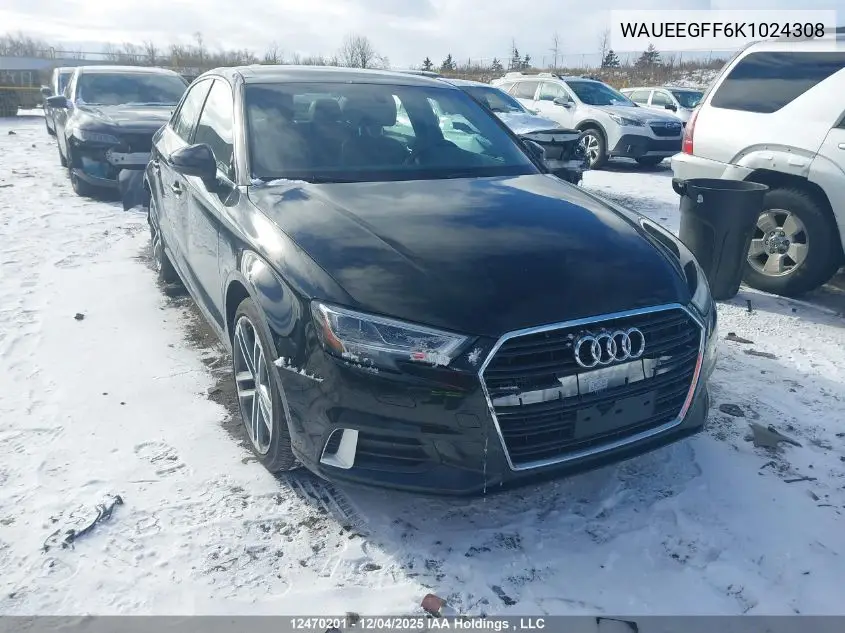 WAUEEGFF6K1024308 2019 Audi A3 45 Progressiv