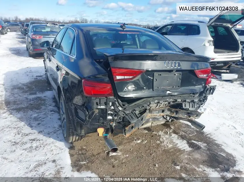 WAUEEGFF6K1024308 2019 Audi A3 45 Progressiv