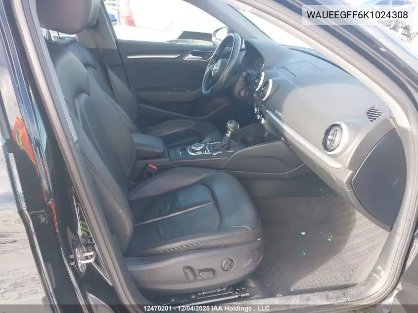 WAUEEGFF6K1024308 2019 Audi A3 45 Progressiv