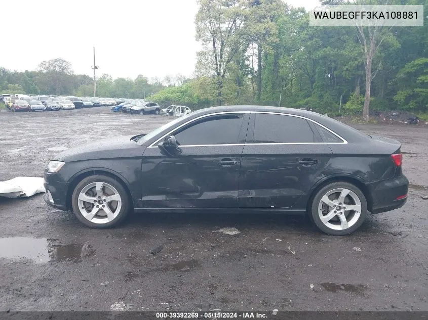 WAUBEGFF3KA108881 2019 Audi A3 45 Premium