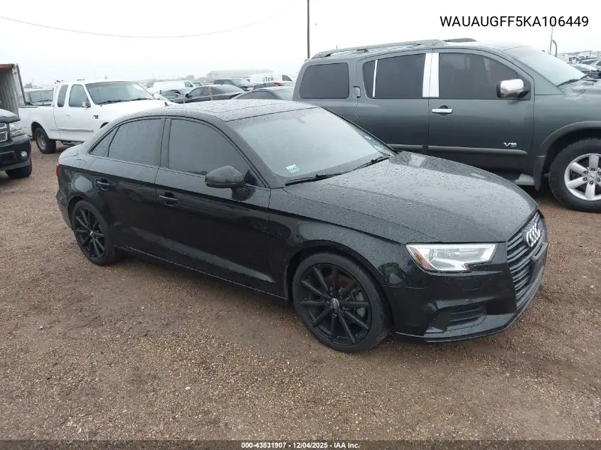 WAUAUGFF5KA106449 2019 Audi A3 40 Titanium Premium
