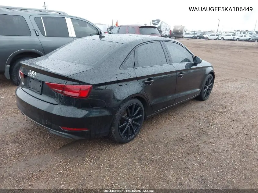 WAUAUGFF5KA106449 2019 Audi A3 40 Titanium Premium
