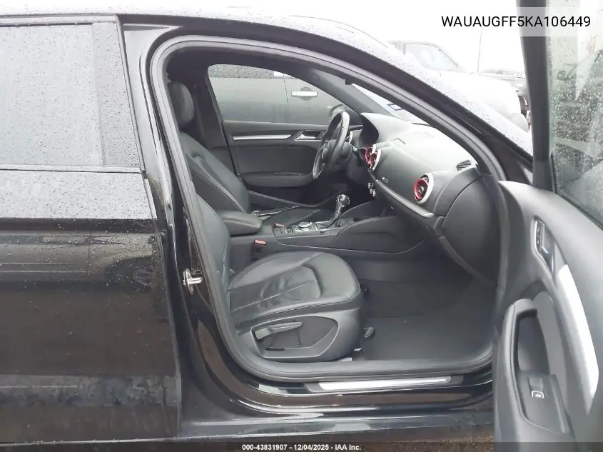 WAUAUGFF5KA106449 2019 Audi A3 40 Titanium Premium
