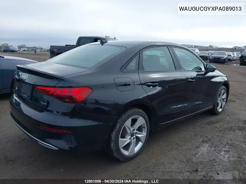 WAUGUCGYXPA089013 2023 Audi A3 Sedan