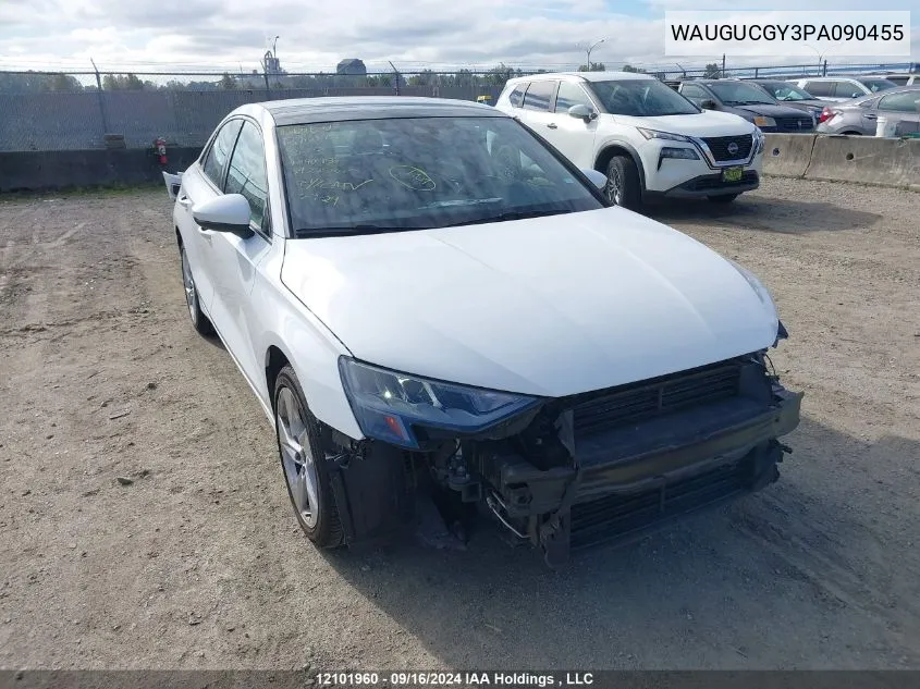 WAUGUCGY3PA090455 2023 Audi A3 Sedan