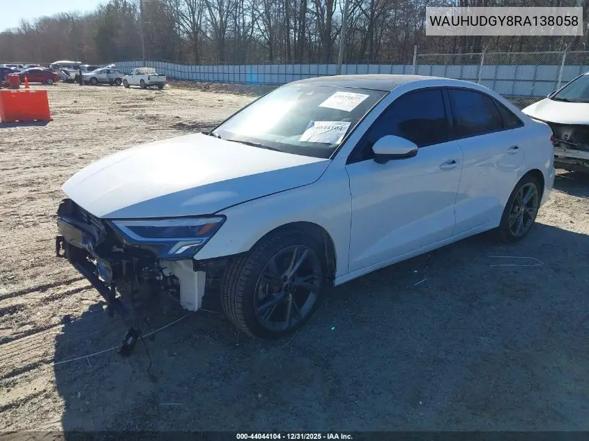 WAUHUDGY8RA138058 2024 Audi A3 Premium Plus 40 Tfsi Quattro S Tronic