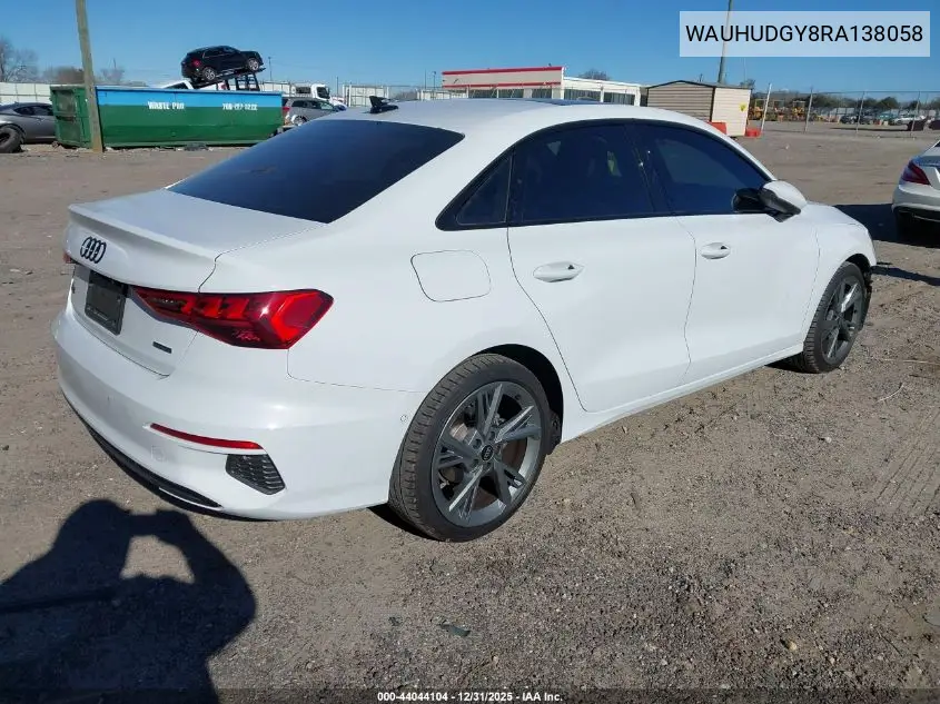 WAUHUDGY8RA138058 2024 Audi A3 Premium Plus 40 Tfsi Quattro S Tronic