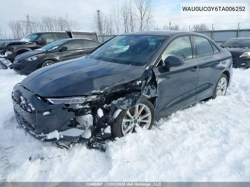 WAUGUCGY6TA006252 2026 Audi A3 40