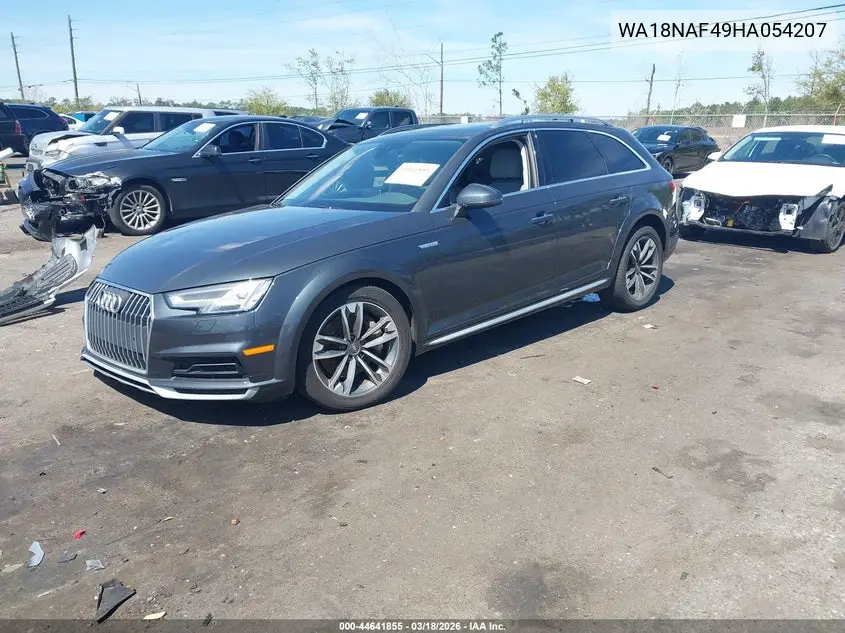 2017 Audi A4 Allroad 2.0T Premium VIN: WA18NAF49HA054207 Lot: 44641855