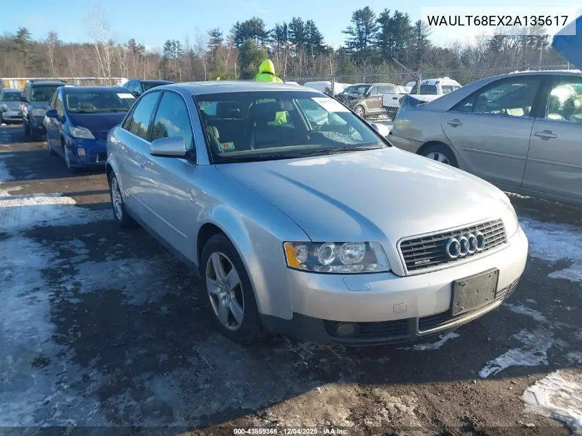 WAULT68EX2A135617 2002 Audi A4 3.0