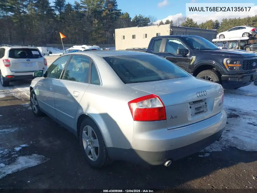 WAULT68EX2A135617 2002 Audi A4 3.0