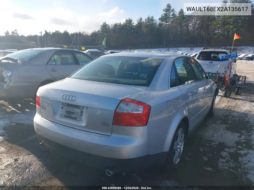 WAULT68EX2A135617 2002 Audi A4 3.0