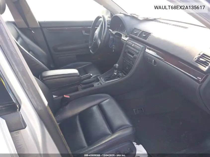 WAULT68EX2A135617 2002 Audi A4 3.0