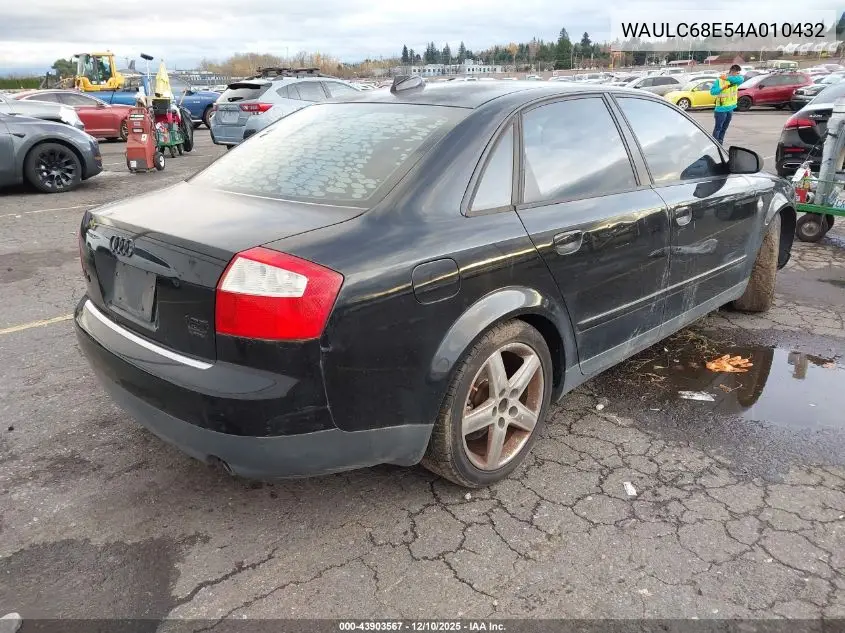 WAULC68E54A010432 2004 Audi A4 1.8T