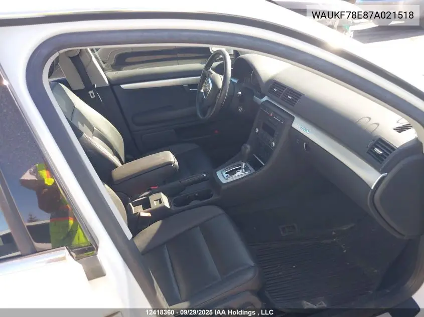 WAUKF78E87A021518 2007 Audi A4 2.0T Avant Quattro