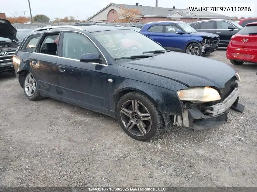 WAUKF78E97A110286 2007 Audi A4 2.0T Avant Quattro