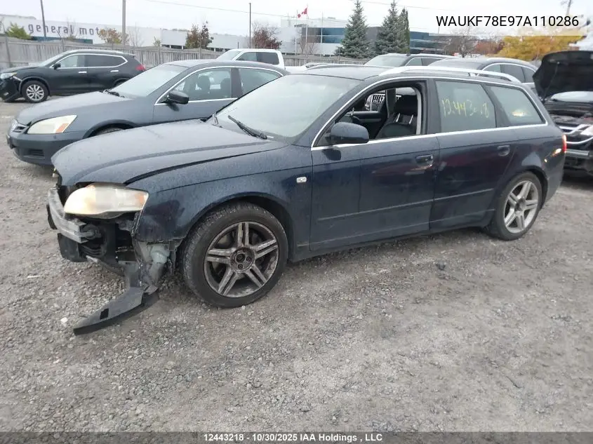 WAUKF78E97A110286 2007 Audi A4 2.0T Avant Quattro