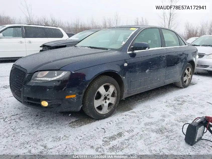 WAUDF78E57A172941 2007 Audi A4 2.0T Quattro