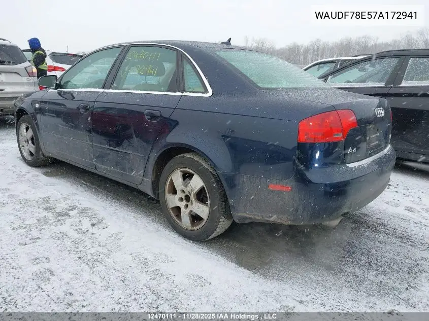WAUDF78E57A172941 2007 Audi A4 2.0T Quattro